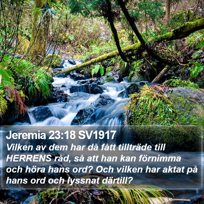 Jeremia 23:18 SV1917 Bible Study