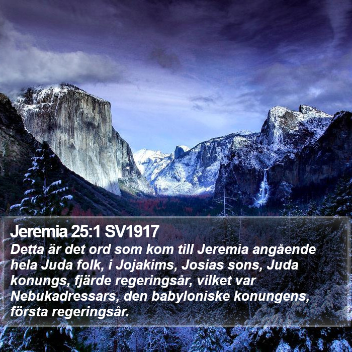 Jeremia 25:1 SV1917 Bible Study