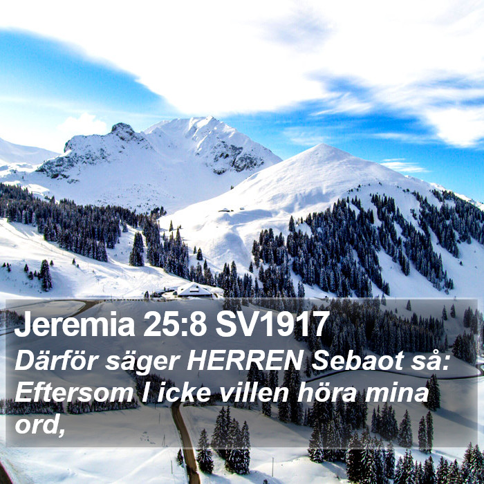 Jeremia 25:8 SV1917 Bible Study