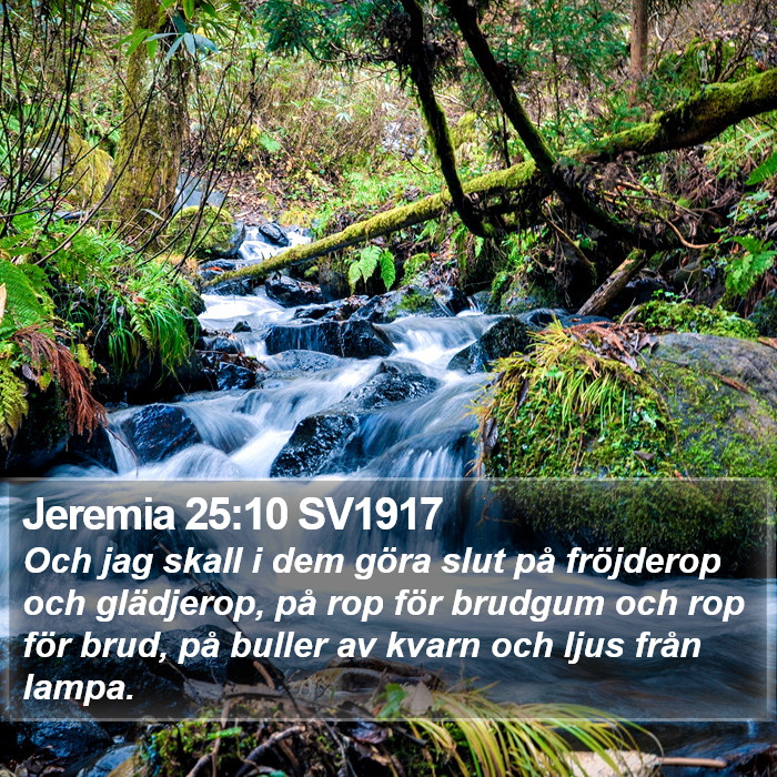 Jeremia 25:10 SV1917 Bible Study