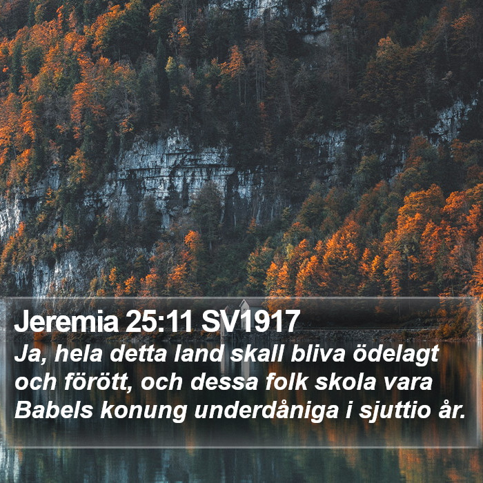 Jeremia 25:11 SV1917 Bible Study