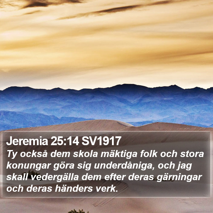 Jeremia 25:14 SV1917 Bible Study