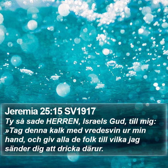 Jeremia 25:15 SV1917 Bible Study