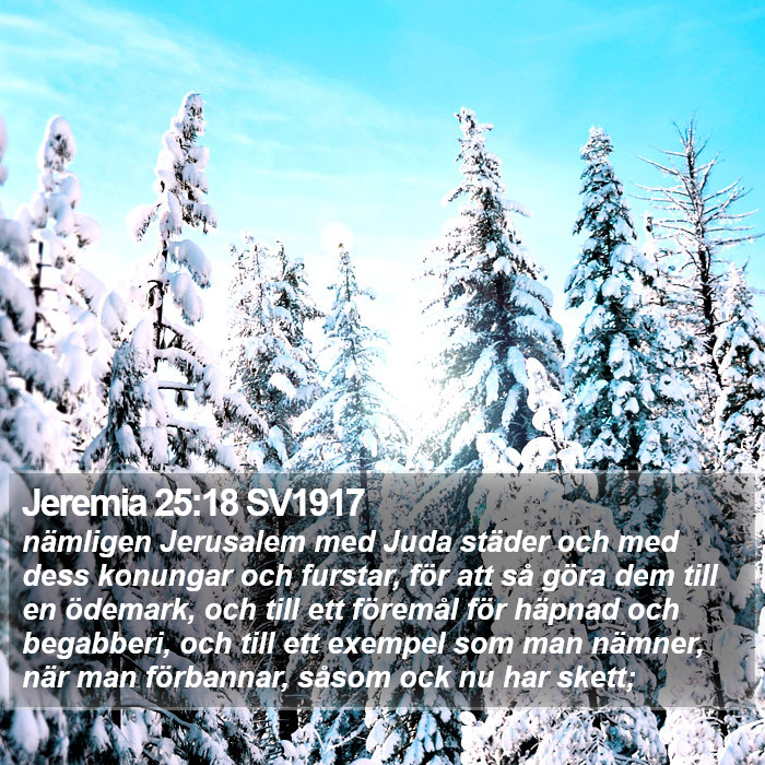 Jeremia 25:18 SV1917 Bible Study