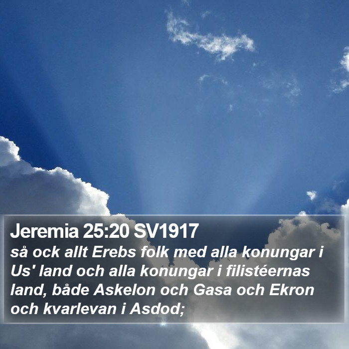 Jeremia 25:20 SV1917 Bible Study