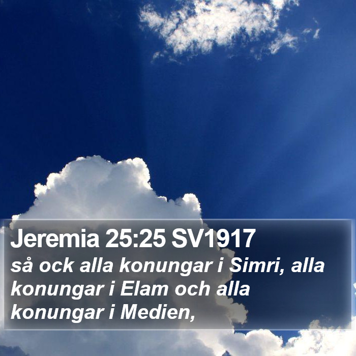 Jeremia 25:25 SV1917 Bible Study