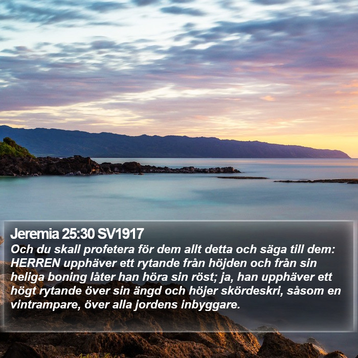 Jeremia 25:30 SV1917 Bible Study