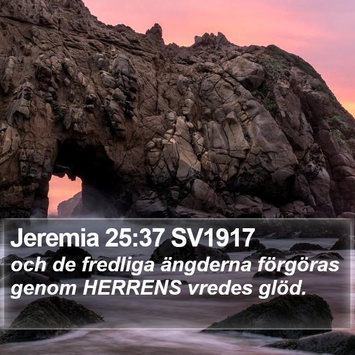 Jeremia 25:37 SV1917 Bible Study