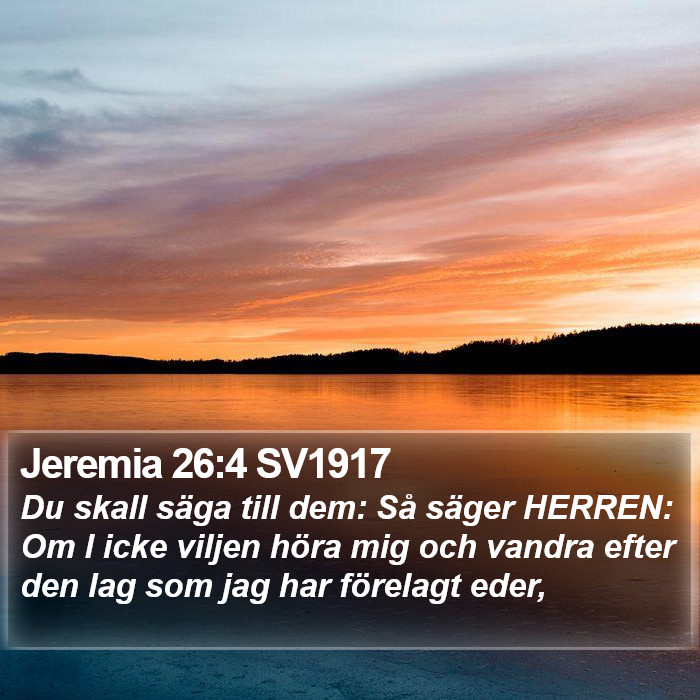 Jeremia 26:4 SV1917 Bible Study