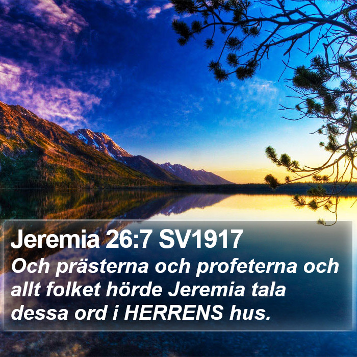 Jeremia 26:7 SV1917 Bible Study