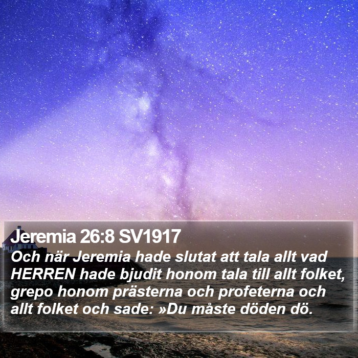 Jeremia 26:8 SV1917 Bible Study
