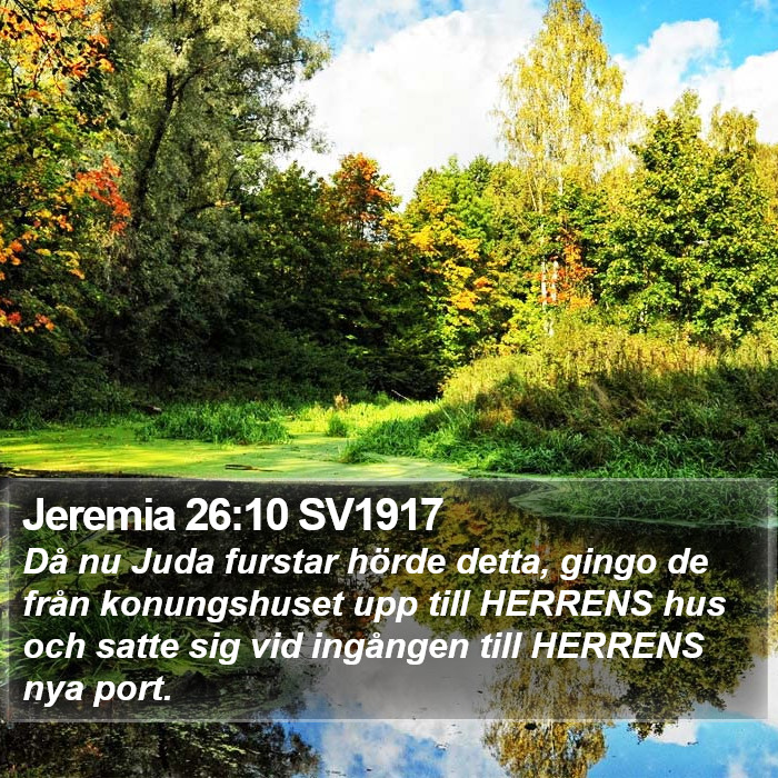 Jeremia 26:10 SV1917 Bible Study