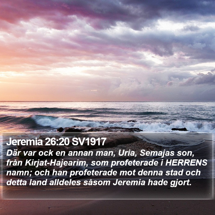 Jeremia 26:20 SV1917 Bible Study