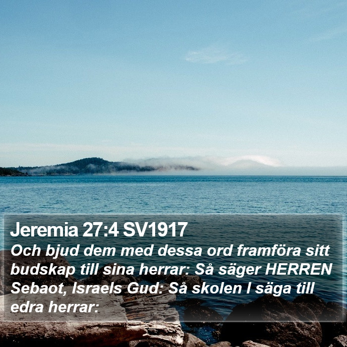 Jeremia 27:4 SV1917 Bible Study