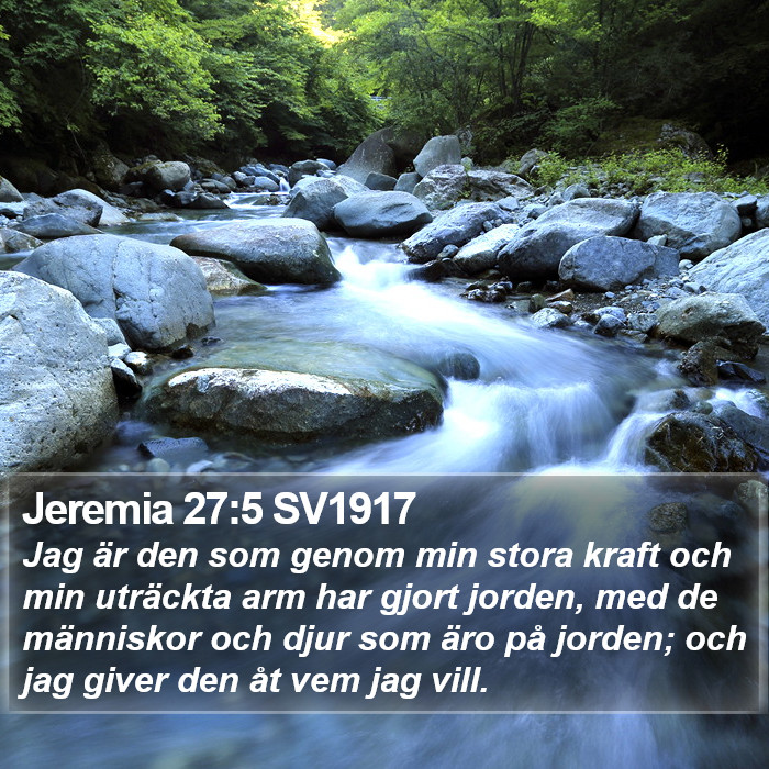 Jeremia 27:5 SV1917 Bible Study