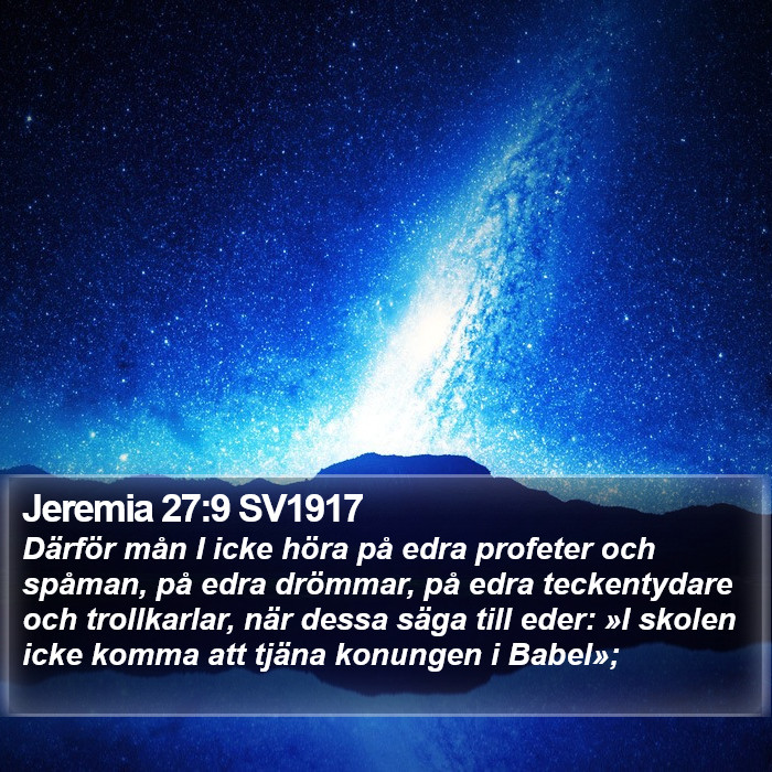 Jeremia 27:9 SV1917 Bible Study