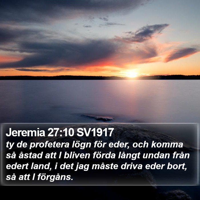 Jeremia 27:10 SV1917 Bible Study