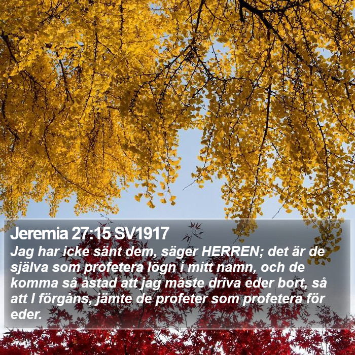 Jeremia 27:15 SV1917 Bible Study