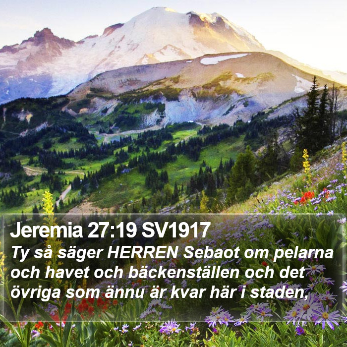 Jeremia 27:19 SV1917 Bible Study