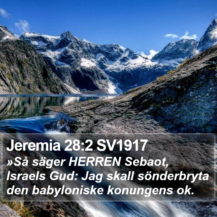 Jeremia 28:2 SV1917 Bible Study