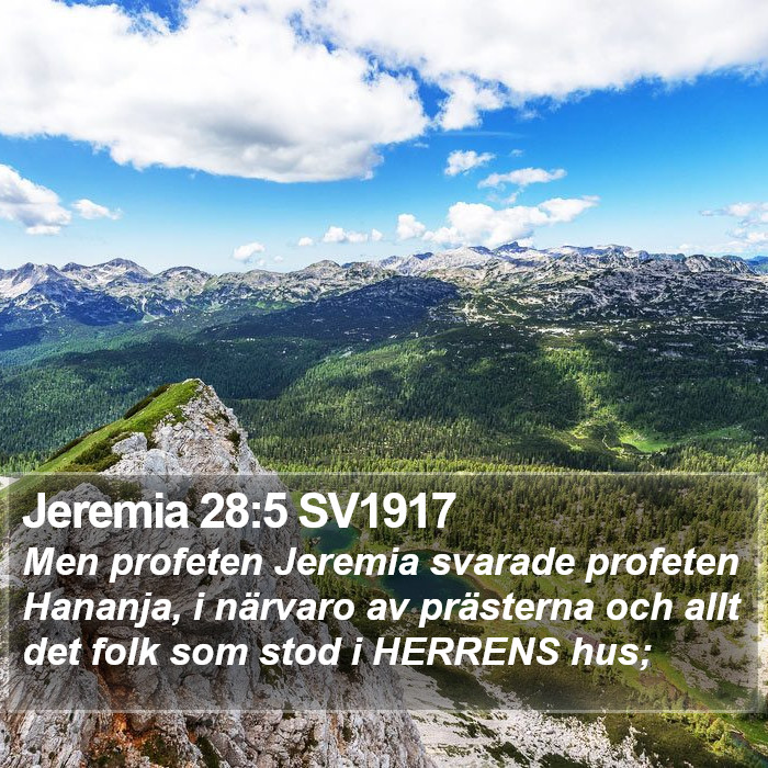 Jeremia 28:5 SV1917 Bible Study