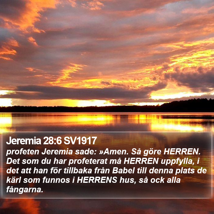 Jeremia 28:6 SV1917 Bible Study