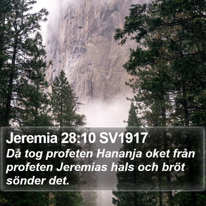Jeremia 28:10 SV1917 Bible Study