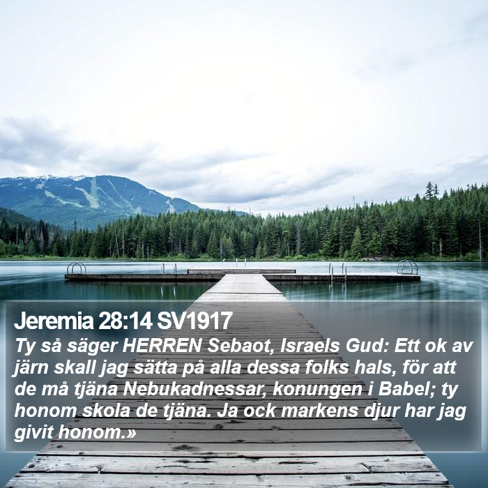 Jeremia 28:14 SV1917 Bible Study