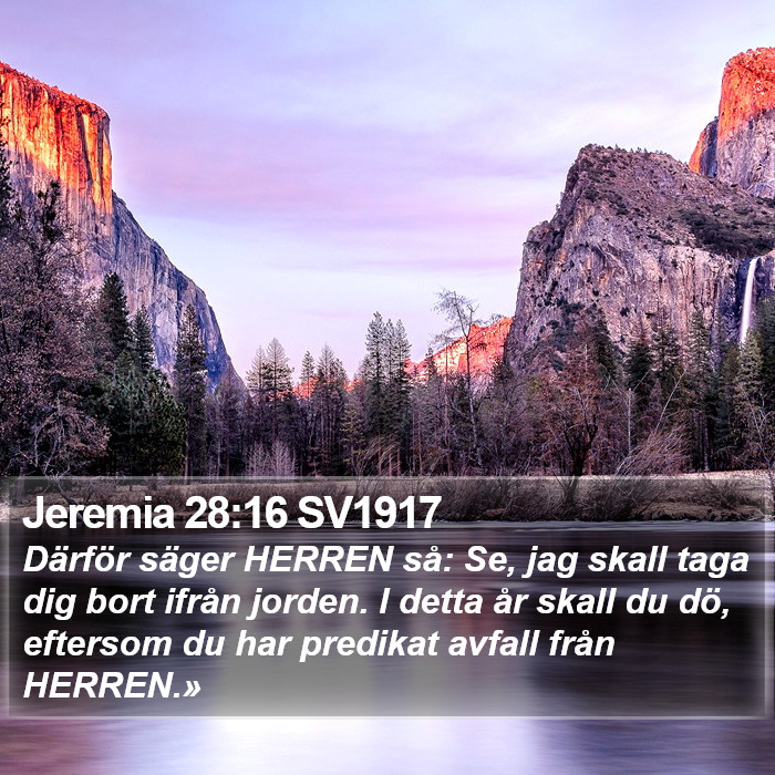 Jeremia 28:16 SV1917 Bible Study