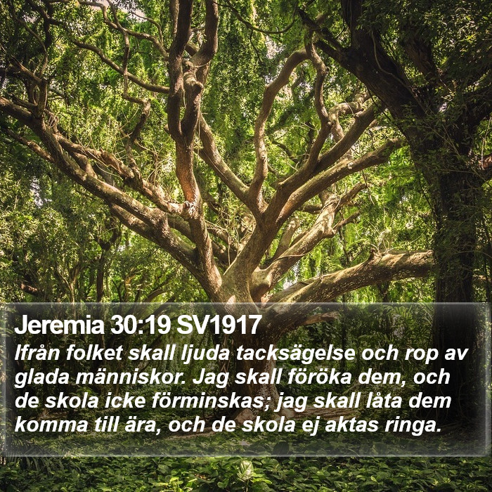 Jeremia 30:19 SV1917 Bible Study