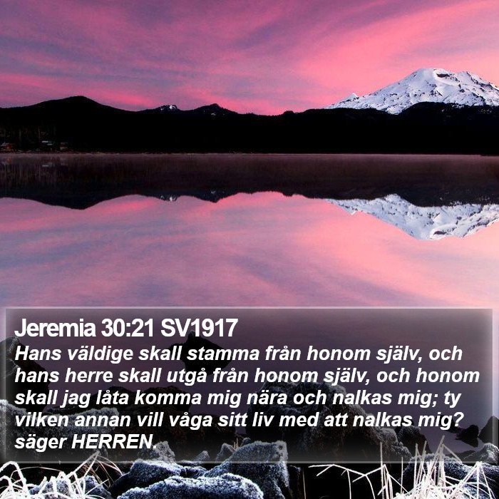 Jeremia 30:21 SV1917 Bible Study