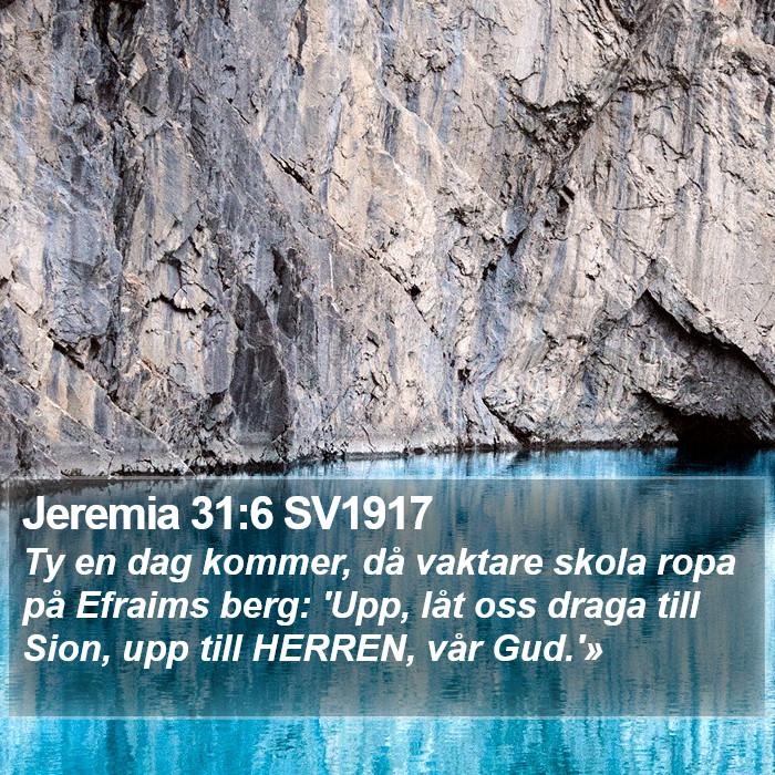 Jeremia 31:6 SV1917 Bible Study