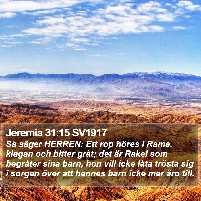 Jeremia 31:15 SV1917 Bible Study