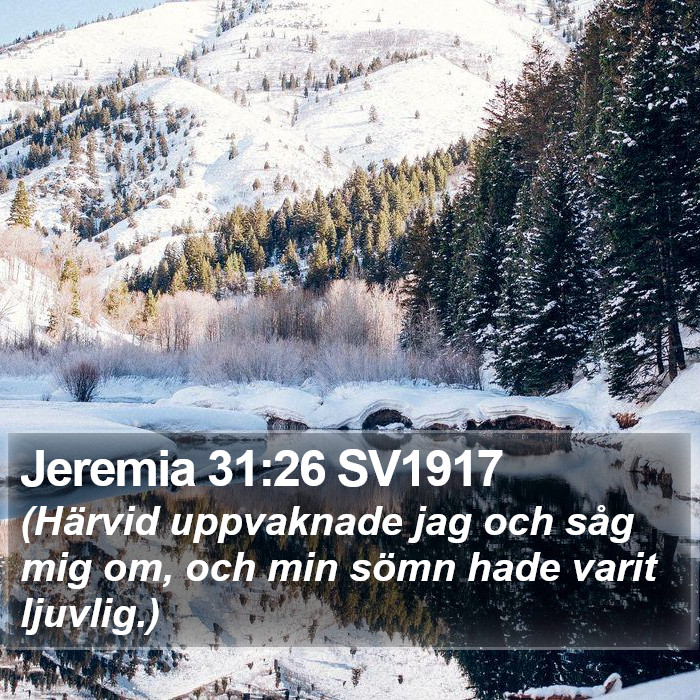 Jeremia 31:26 SV1917 Bible Study
