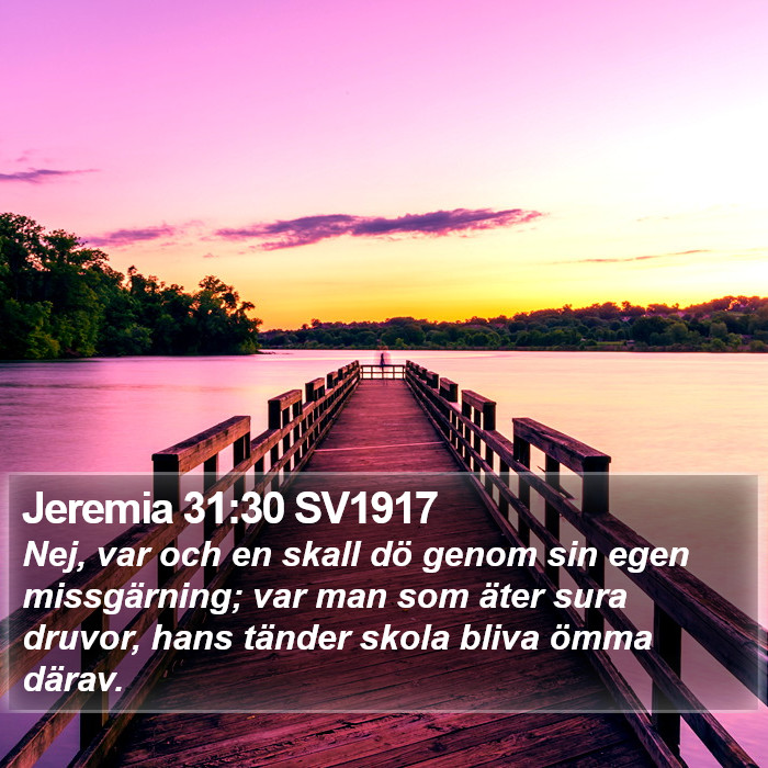 Jeremia 31:30 SV1917 Bible Study