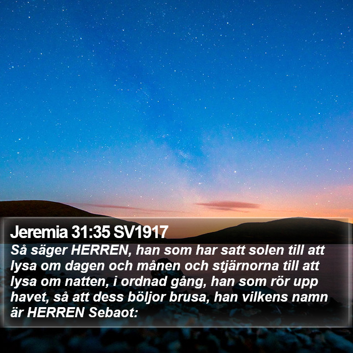 Jeremia 31:35 SV1917 Bible Study