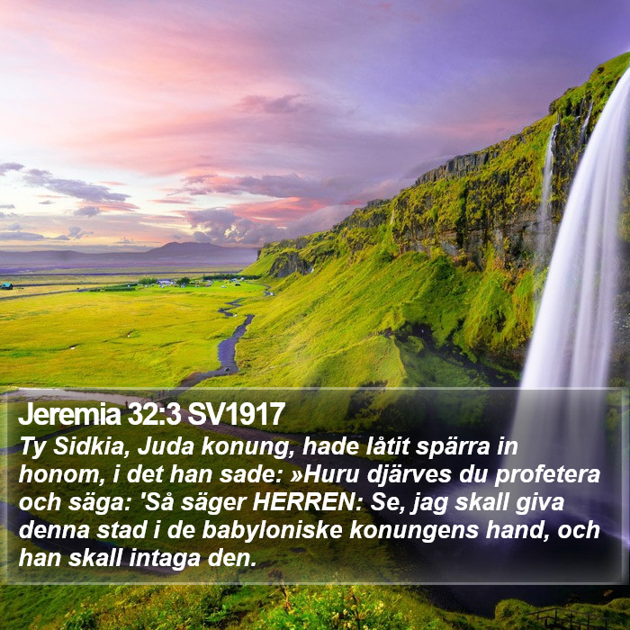 Jeremia 32:3 SV1917 Bible Study