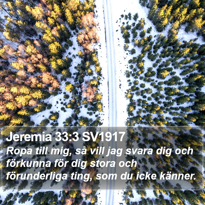 Jeremia 33:3 SV1917 Bible Study