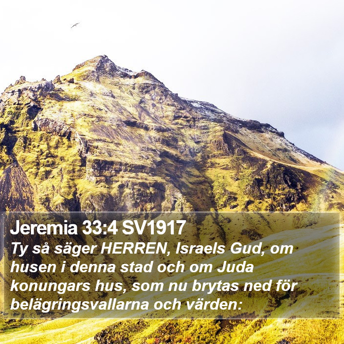 Jeremia 33:4 SV1917 Bible Study