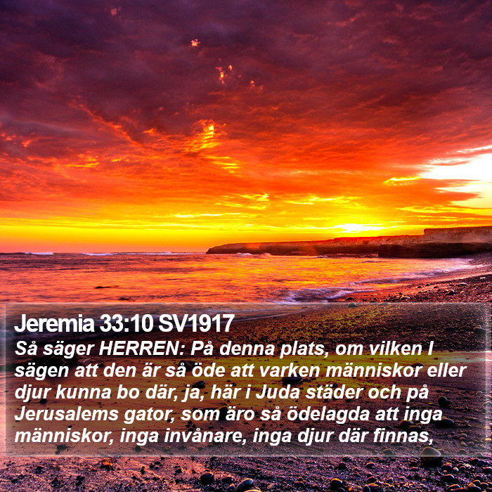 Jeremia 33:10 SV1917 Bible Study