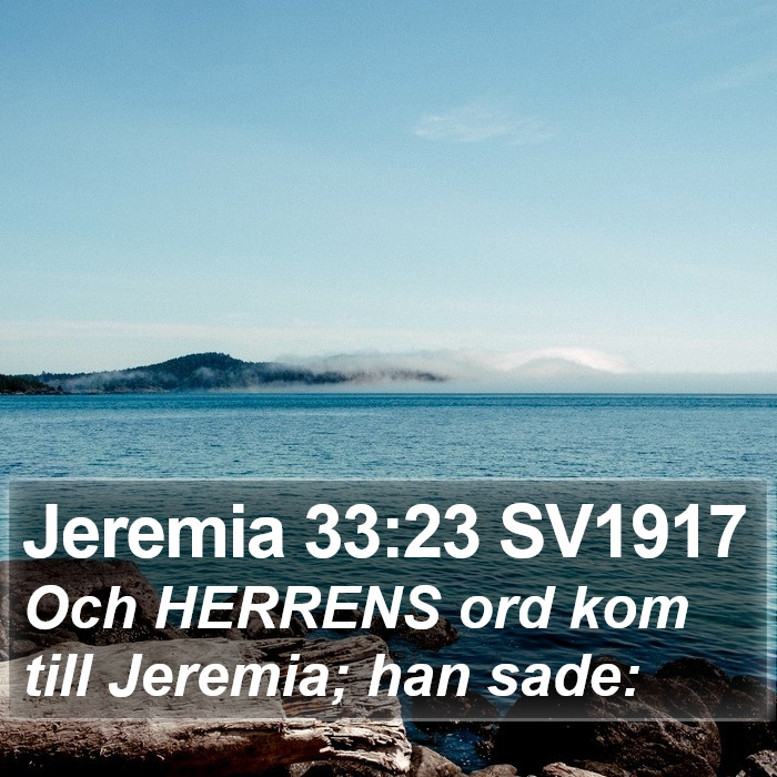 Jeremia 33:23 SV1917 Bible Study