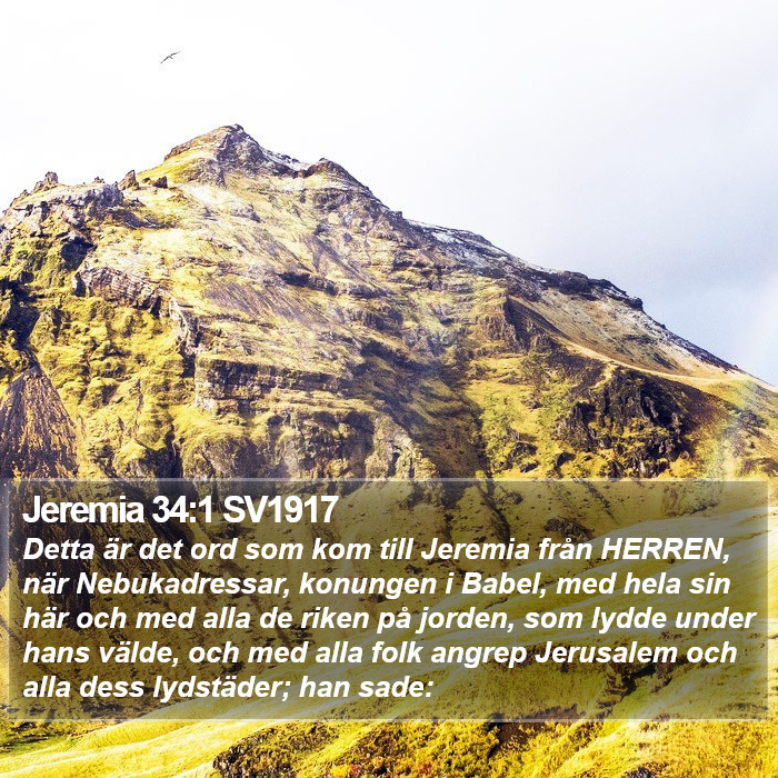 Jeremia 34:1 SV1917 Bible Study