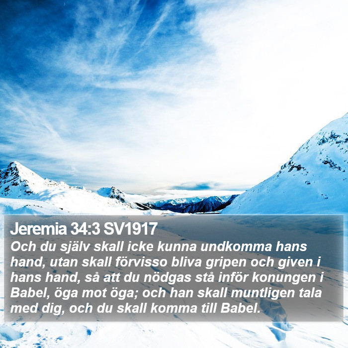 Jeremia 34:3 SV1917 Bible Study