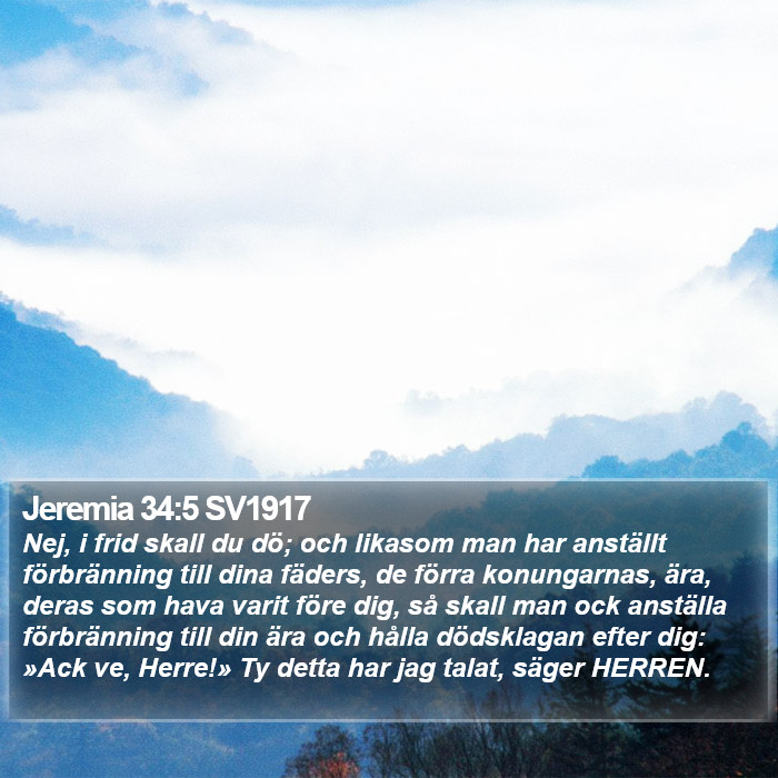 Jeremia 34:5 SV1917 Bible Study