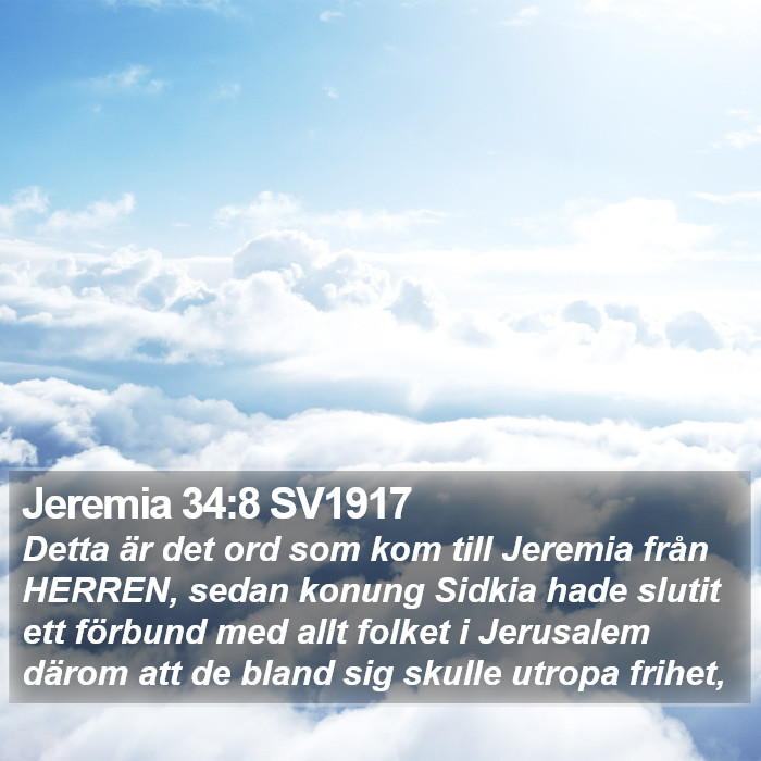 Jeremia 34:8 SV1917 Bible Study