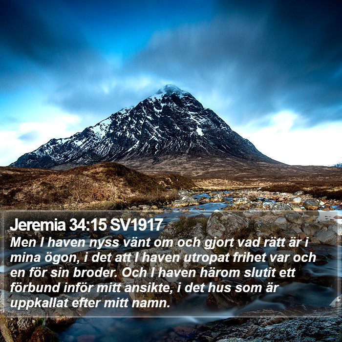 Jeremia 34:15 SV1917 Bible Study