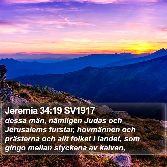 Jeremia 34:19 SV1917 Bible Study