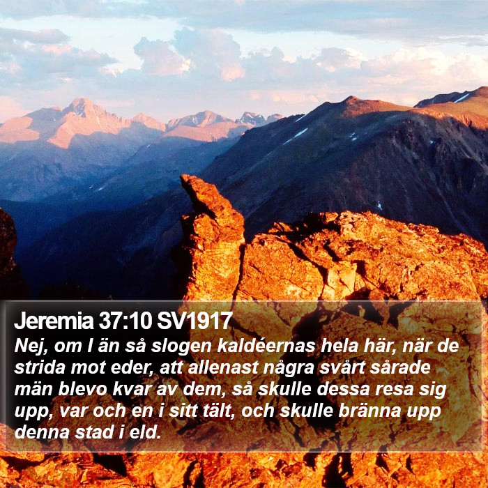 Jeremia 37:10 SV1917 Bible Study