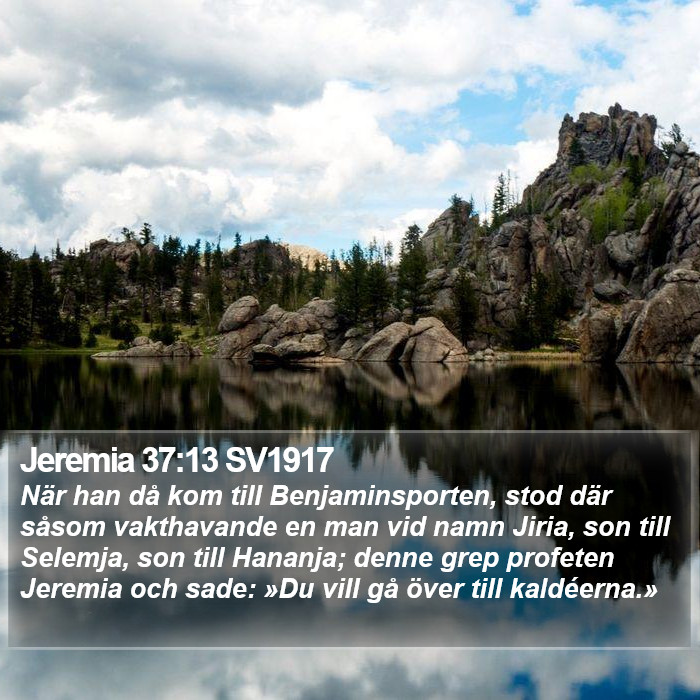 Jeremia 37:13 SV1917 Bible Study