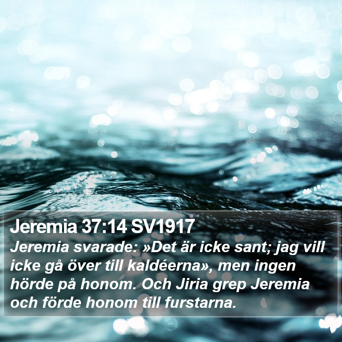 Jeremia 37:14 SV1917 Bible Study